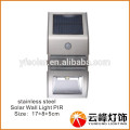 wholesale hot selling LED outdoor solar wall light with PIR motion sensor